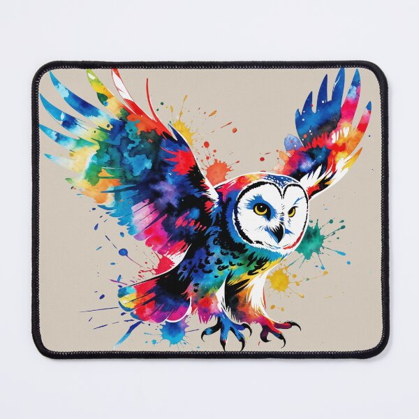 Item preview, Color Splash Owl in Flight Artwork designed and sold by Prachodayat Artworks.
