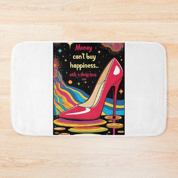 Item preview, Money Can’t Buy Happiness… But Shopping Can – Luxury Heels Art Print designed and sold by RAKO13.