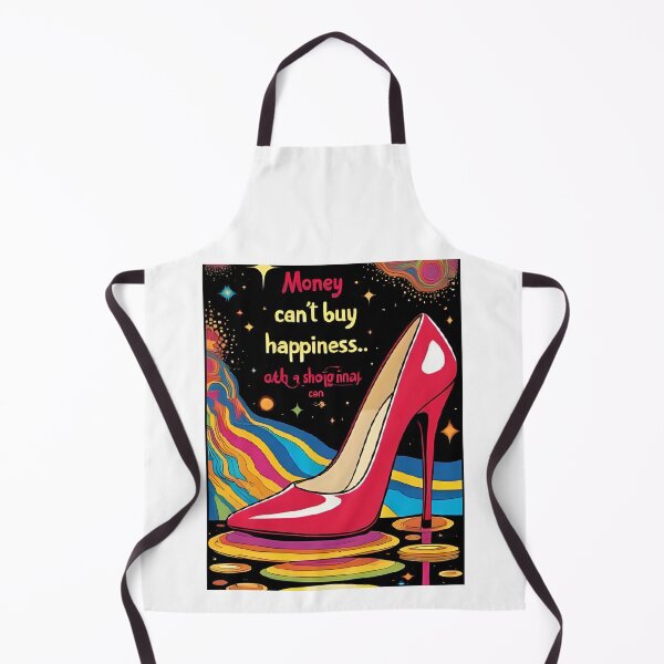 Item preview, Money Can’t Buy Happiness… But Shopping Can – Luxury Heels Art Print designed and sold by RAKO13.