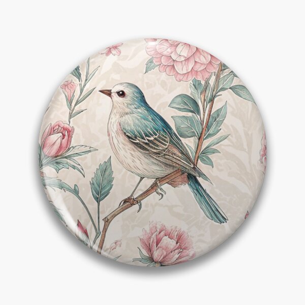 Item preview, Seamless repeating floral pattern Toile de Jouy designed and sold by Creative Line Prints.