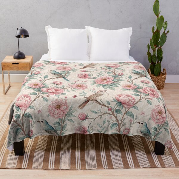 Item preview, Seamless repeating floral pattern Toile de Jouy designed and sold by Creative Line Prints.