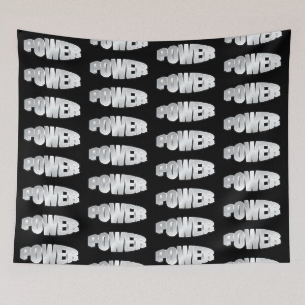 Item preview, POWER Metal Text Effect – Shiny Bulge Wrap Typography Design designed and sold by Vextura.