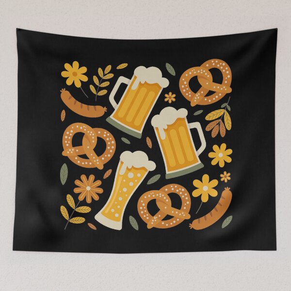 Artikelvorschau, Boho Oktoberfest Prost Brezel Stein Brat Bratwurst Wurst entworfen und verkauft von Blok45.