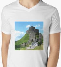 Launceston Castle -Cornwall UK Men's V-Neck T-Shirt