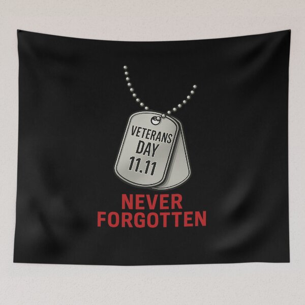 Item preview, Never Forgotten Dog Tags – Veterans Day Tribute Design designed and sold by ArcadiaSilence.