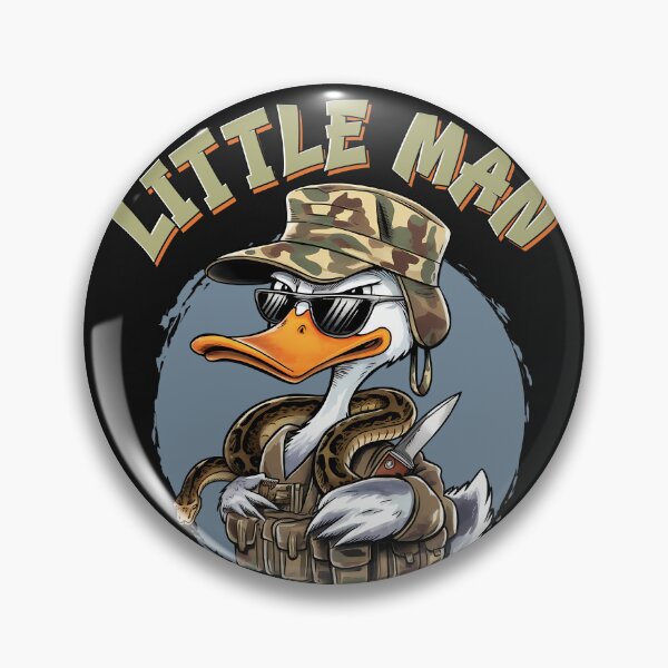 Item preview, Little Man Duck – Funny Military Duck Cartoon Design designed and sold by TheRamesCo.