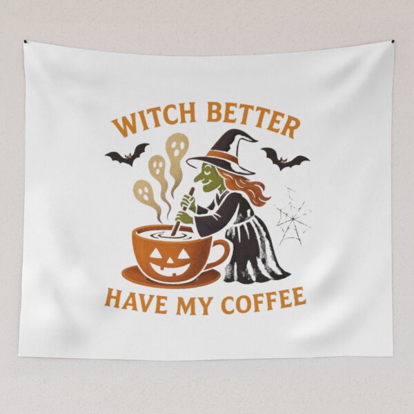 Item preview, Halloween Witchy Coffee Vibes designed and sold by kharatsuchita.