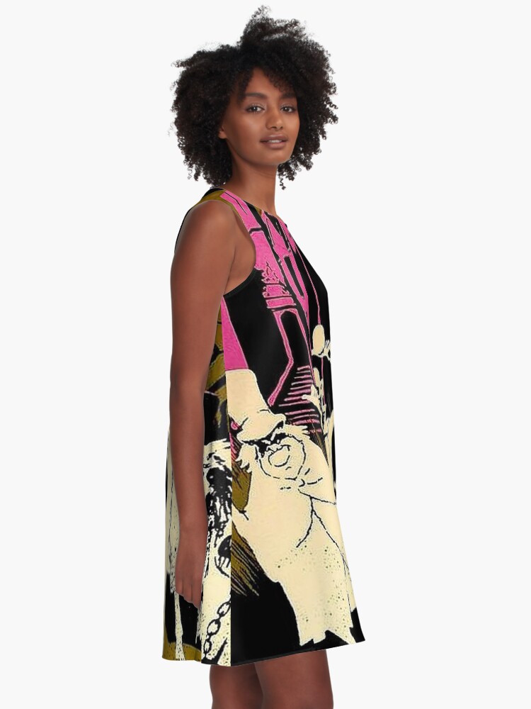 Alternate view of HAUNTED MANSION : Vintage Liberty Square Advertising Print A-Line Dress