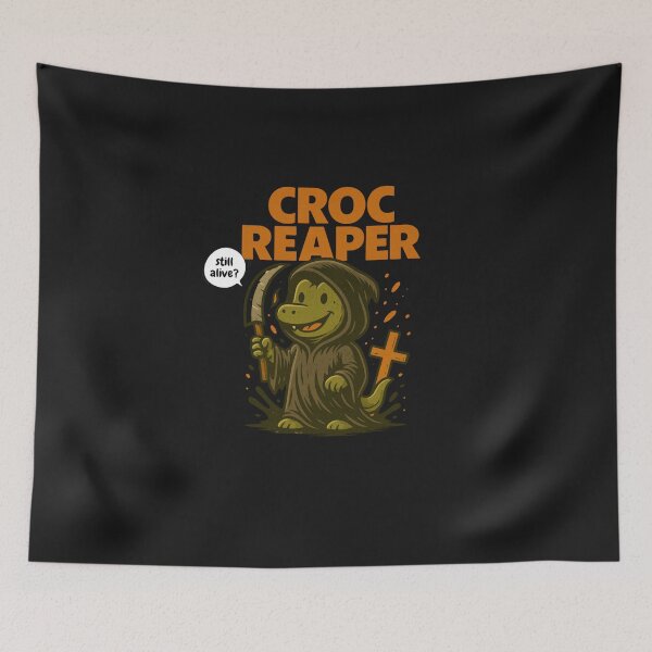 Item preview, Croc Reaper – Funny Grim Reaper Crocodile Cartoon Design designed and sold by Geexyz.