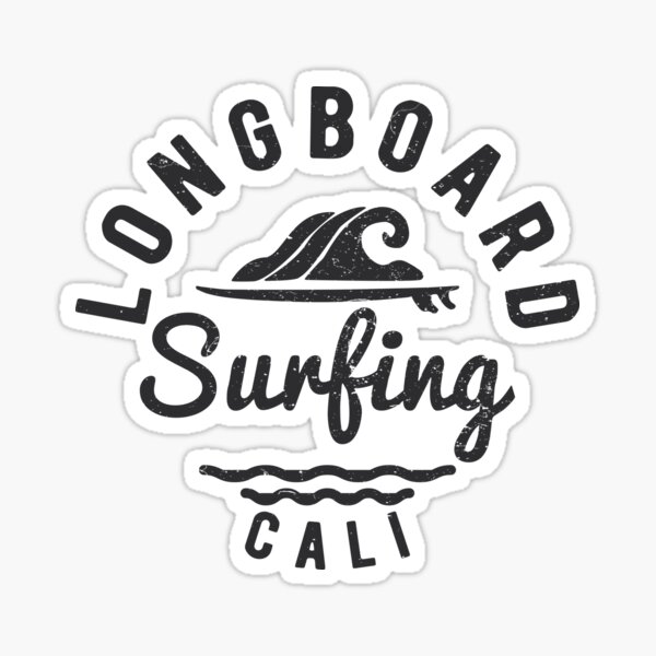 "Vintage Surf Sticker California Longboard Surfing" Sticker for Sale by