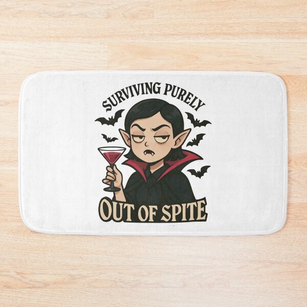 Item preview, Surviving Purely Out Of Spite Funny Sarcastic Girl Vampire designed and sold by DesignsByAnett.