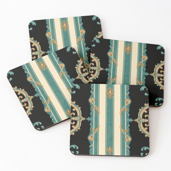 Item preview, Green & Alabaster Striped Gold Baroque designed and sold by DesignsByPrnces.