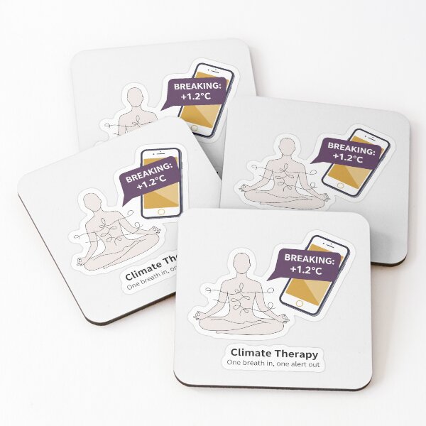 Item preview, Climate Therapy Sticker | Funny Doomscrolling & Mental Health Humor designed and sold by Mojo Creations Studio.