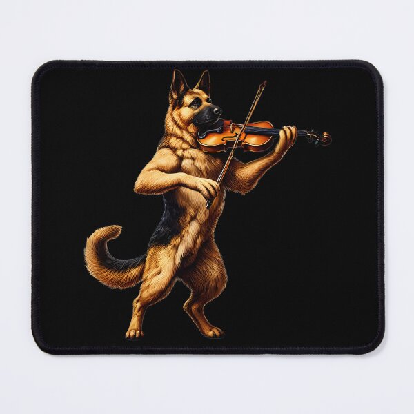 Item preview, German Shepherd Playing Violin Player Dog Lover designed and sold by Kimberley King Art  King Art.
