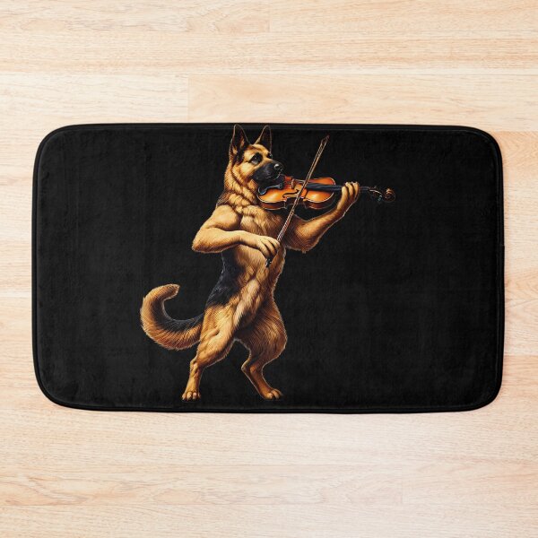 Item preview, German Shepherd Playing Violin Player Dog Lover designed and sold by Kimberley King Art  King Art.