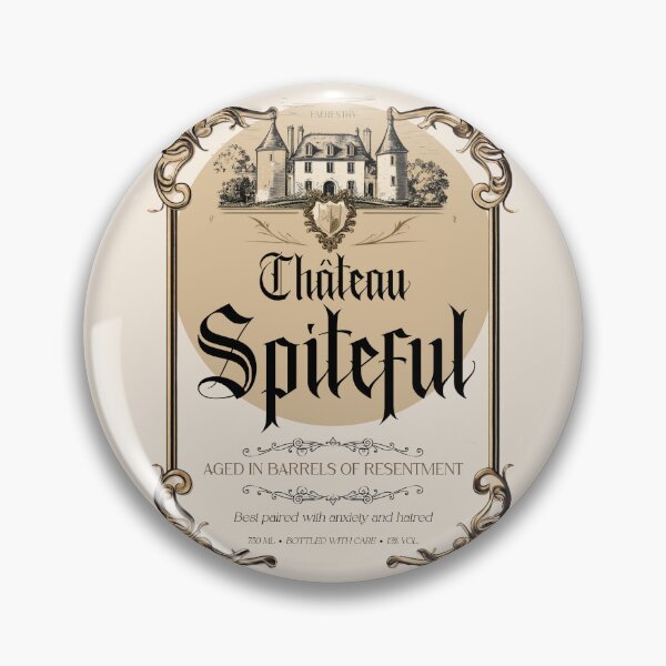 Item preview, Château Spiteful – Vintage Parody Wine Label Design designed and sold by Faerestry.