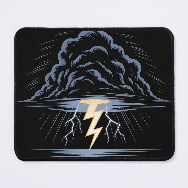 Item preview, Approaching Thunderstorm – Minimalist Storm Cloud and Lightning Design for Nature Lovers designed and sold by JoyMuse.
