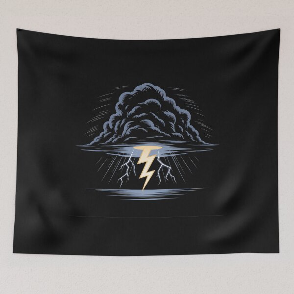 Item preview, Approaching Thunderstorm – Minimalist Storm Cloud and Lightning Design for Nature Lovers designed and sold by JoyMuse.