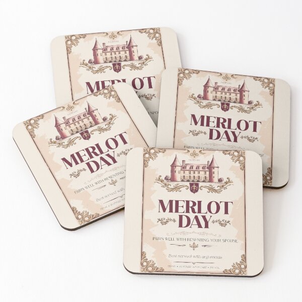 Item preview, Merlot Day – Marriage Survival Parody Wine Label Design designed and sold by Faerestry.