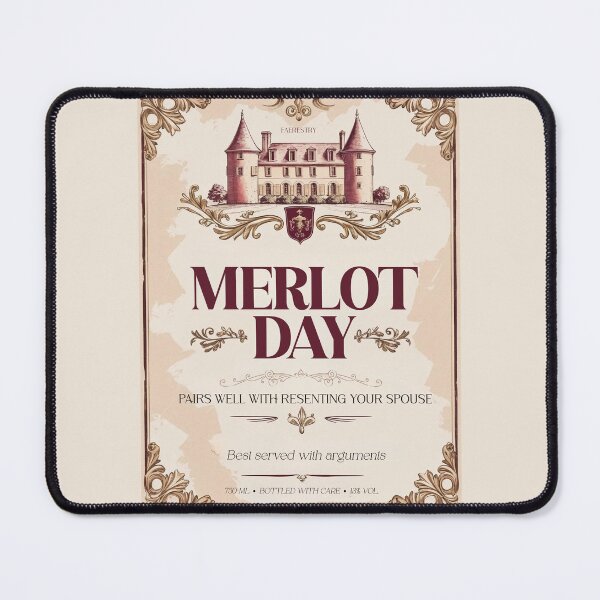 Item preview, Merlot Day – Marriage Survival Parody Wine Label Design designed and sold by Faerestry.