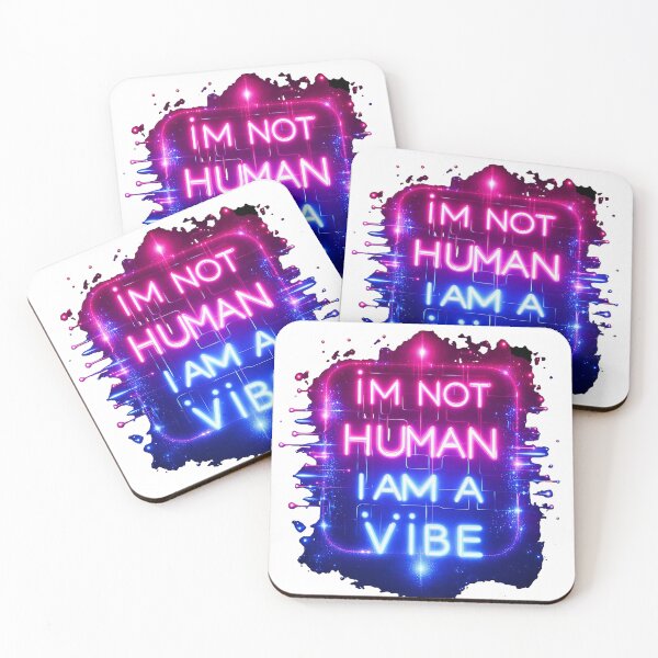 Item preview, I AM A VIBE | Neon Glitch | ERROR STATE designed and sold by Nexus Prints.