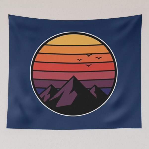 Item preview, Minimal Retro - Mountain Sunset Design designed and sold by hiraum.