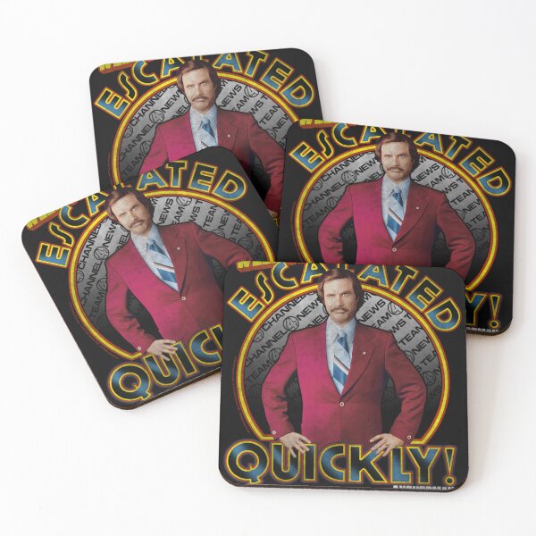 Item preview, Anchorman Ron Burgundy Escalated Quickly Circle Portrait designed and sold by TiaFosber12.