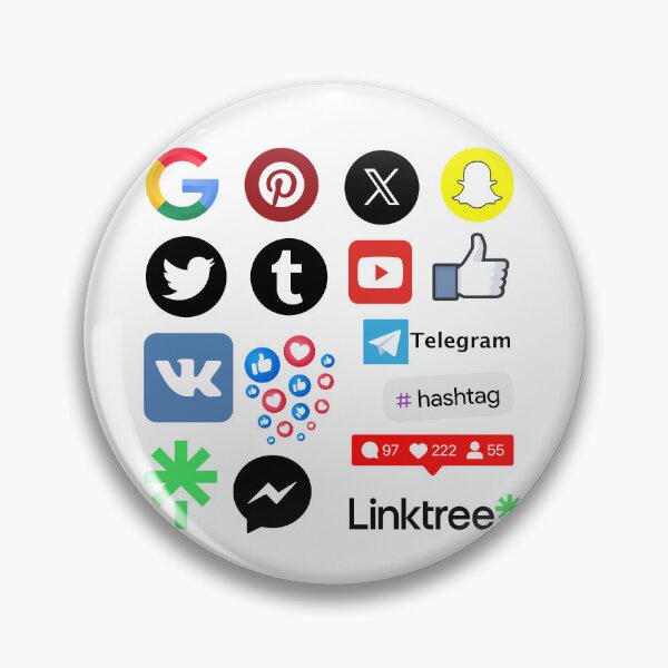 Item preview, Social Media Logos Sticker designed and sold by Mahe-Art.