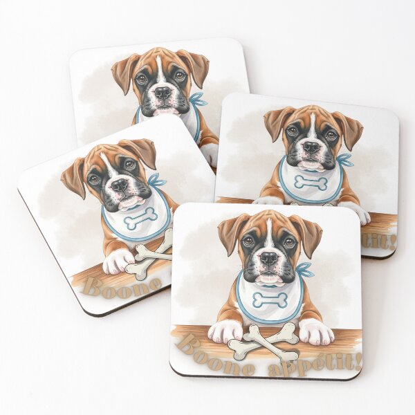 Item preview, Cute Puppy Dinner Time – Bonne Apetit  designed and sold by CheekySniffy.