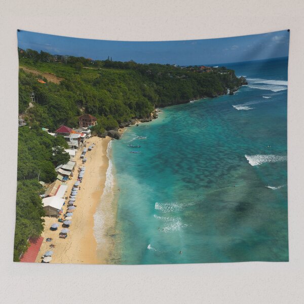 Item preview, Thomas Beach Uluwatu - Secluded Bali Coastline Aerial View designed and sold by mattryanphoto.