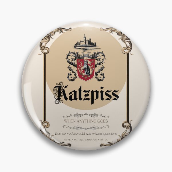 Item preview, Katzpiss – German Parody Wine Label Design designed and sold by Faerestry.