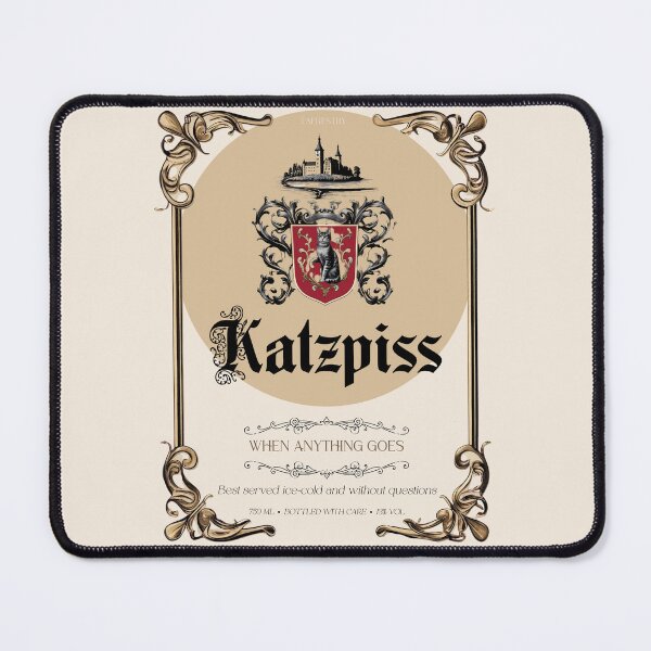 Item preview, Katzpiss – German Parody Wine Label Design designed and sold by Faerestry.