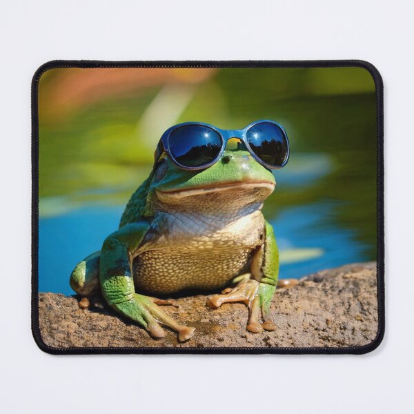 Item preview, The Cool Fen-Dweller | Whimsical Frog with Sunglasses designed and sold by Englandbear.