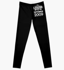 This Legend Was Born In September 2009 9 Year Old Gifts Leggings