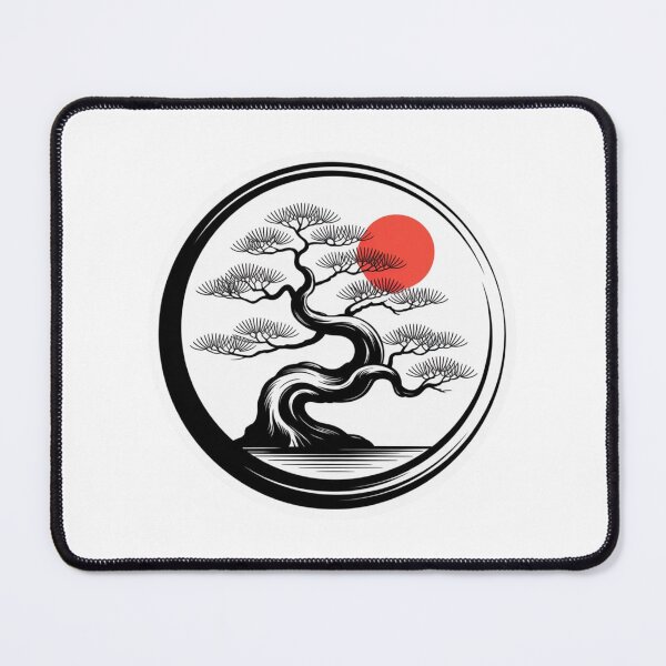 Item preview, Minimal Zen Bonsai Tree Sticker – Japanese Line Art Design designed and sold by Timeless Design.