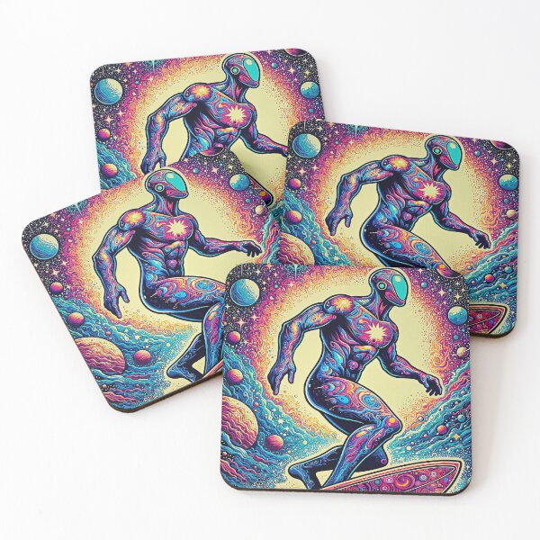 Item preview, Cosmic Surfer Astronaut Illustration designed and sold by tomkaz77studio.
