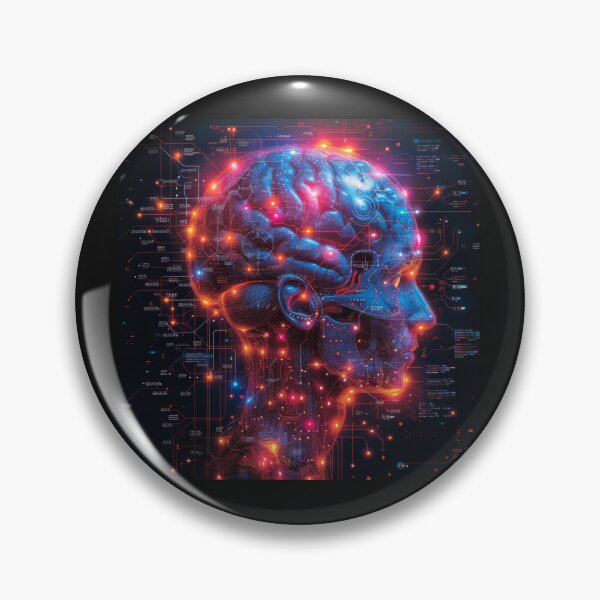 Item preview, Synaptic symphony: a vision of neural circuitry and technological fusion  designed and sold by MiraCleAI.