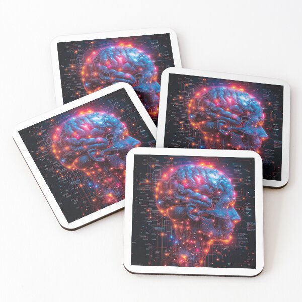 Item preview, Synaptic symphony: a vision of neural circuitry and technological fusion  designed and sold by MiraCleAI.