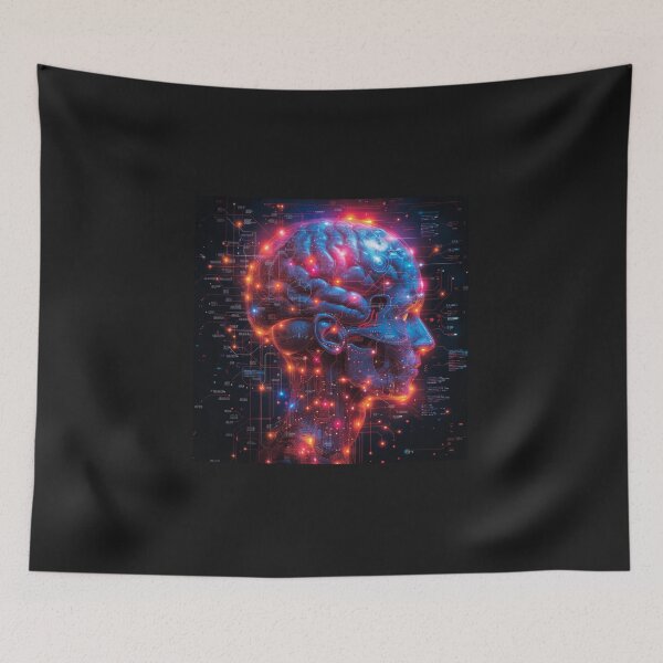 Item preview, Synaptic symphony: a vision of neural circuitry and technological fusion  designed and sold by MiraCleAI.