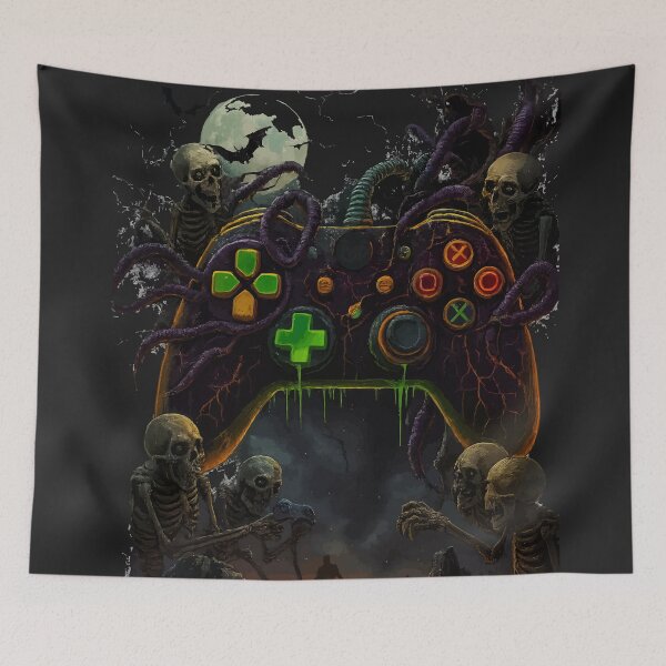 Item preview, halloween skeleton zombie gaming controler designed and sold by Uglyandcute.