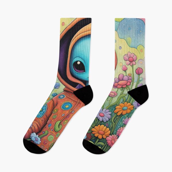 Item preview, Alien wearing a hoodie Planting Flowers designed and sold by Colin Bentham.