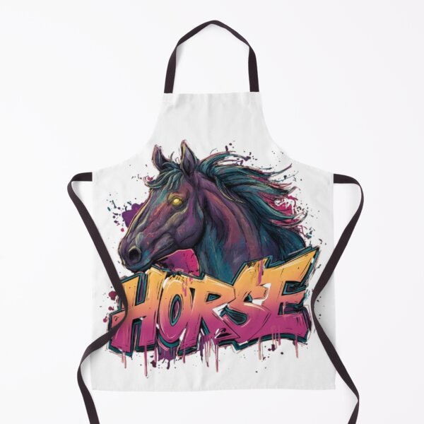 Item preview, Graffiti Horse – Neon Street Art Animal Design designed and sold by AlexLineArt.