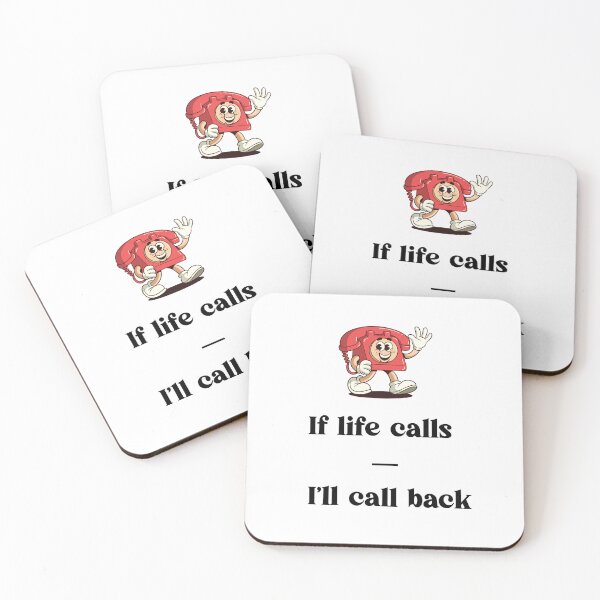 Item preview, Funny Retro Cartoon Phone - If Life Calls I'll Call Back designed and sold by GorinART.