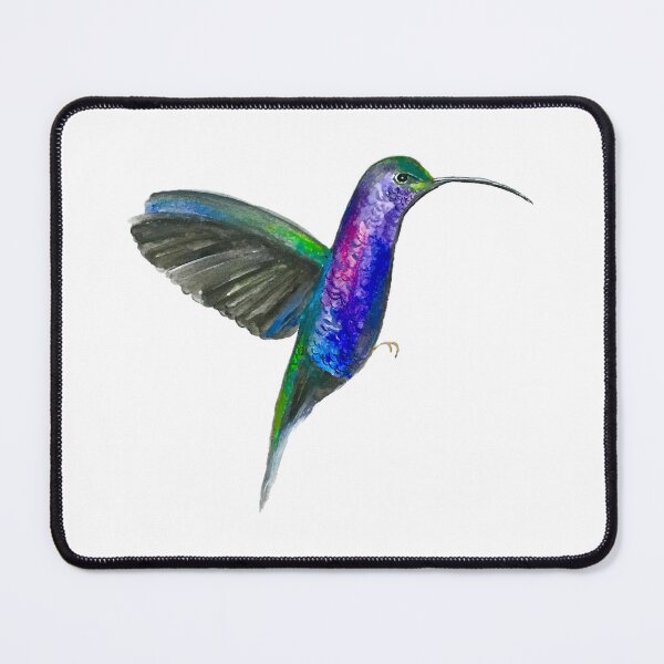 Item preview, Watercolor Purple Hummingbird – Vibrant Wildlife Art designed and sold by Monika Howarth.