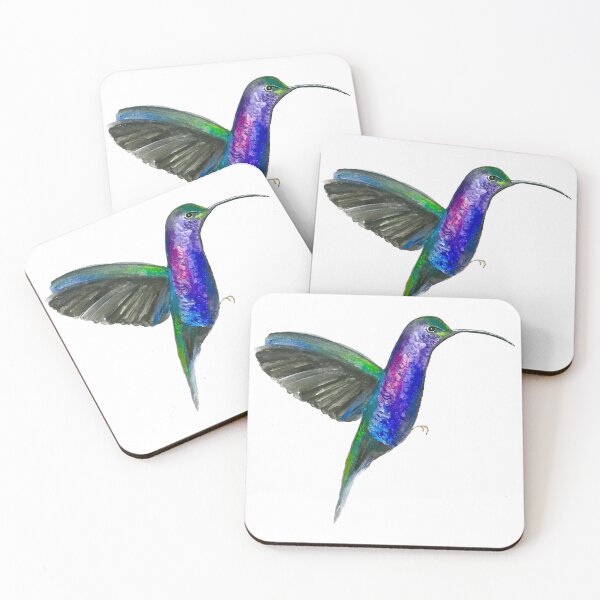 Item preview, Watercolor Purple Hummingbird – Vibrant Wildlife Art designed and sold by Monika Howarth.