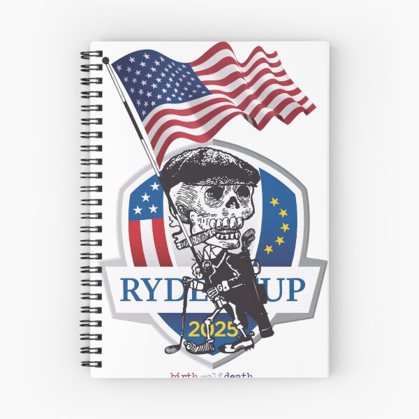 Item preview, Ryder Cup 2025 Skeleton Golf USA Flag Poster designed and sold by choluren.