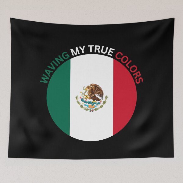 Item preview, Waving My True Colors Mexico Flag designed and sold by DesignDazzles.