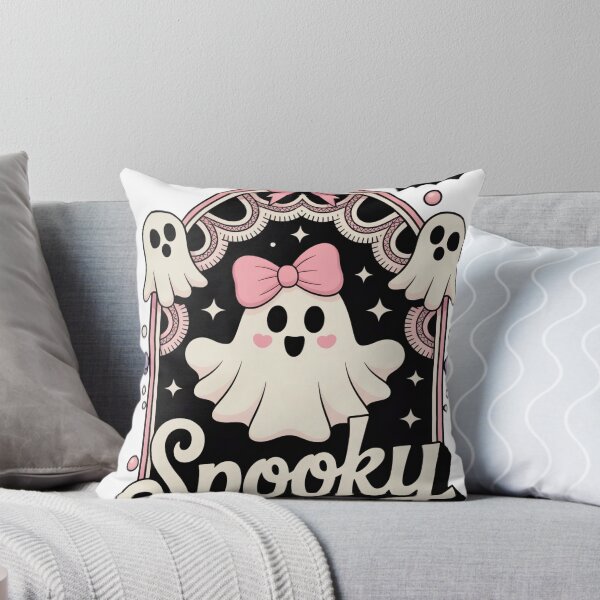 Item preview, Spooky Cute Ghost, Pink Bow Kawaii Halloween, Pastel Gothic Sticker Design designed and sold by Nuch passion art.