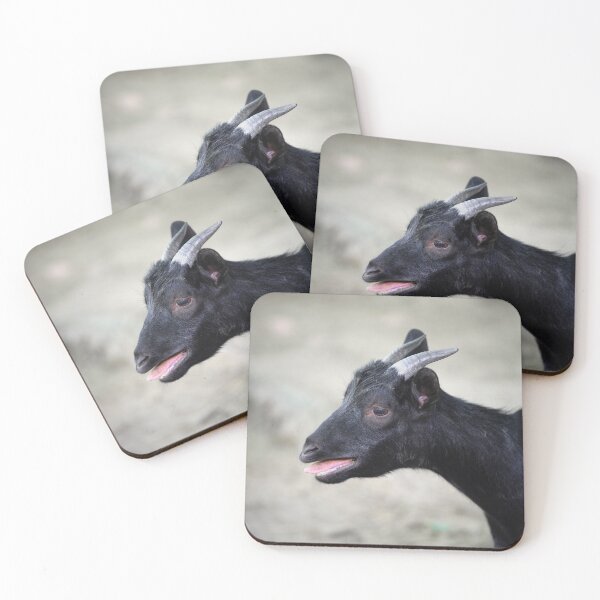 Item preview, Black Goat Side Portrait Funny Expression designed and sold by RastislavS.