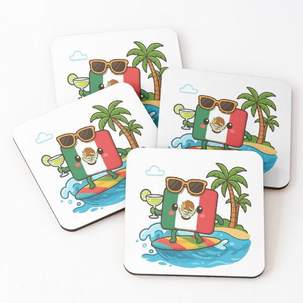 Item preview, Surfing with Mexican Pride – Kawaii Flag Celebration designed and sold by Globalcitytees.
